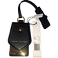 Marc Jacobs Purse Leather Hang Tag Bag Charm Black Gold One Size