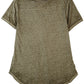 American Rag Women's V Neck Burnout Short Sleeve Top Green Size X-Large