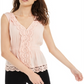 American Rag Junior's Lace Trim Top Black  Size Medium