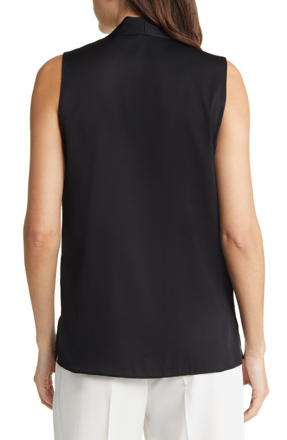 Kobi Halperin Women's 'Mila' Sleeveless Stretch Silk Blouse Black Size Medium
