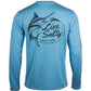 Salt Life Men's Marlin Lure Performance Long Sleeve T-Shirt Blue Size Medium