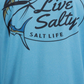 Salt Life Men's Marlin Lure Performance Long Sleeve T-Shirt Blue Size Large