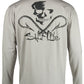 Salt Life Men's Performance Logo Graphic Long Sleeve Fishing T-Shirt Gray Size X-Large