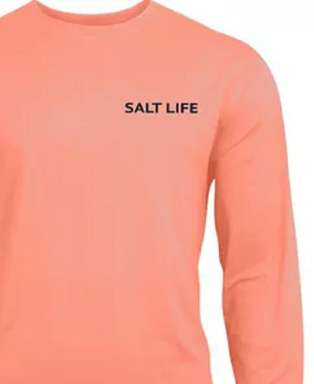 Salt Life Men's Pirates Cove Long Sleeve T-Shirt Pink Size XX-Large
