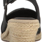 Easy Street Women's Kindly Espadrille Sandals Black Size 8.5 A
