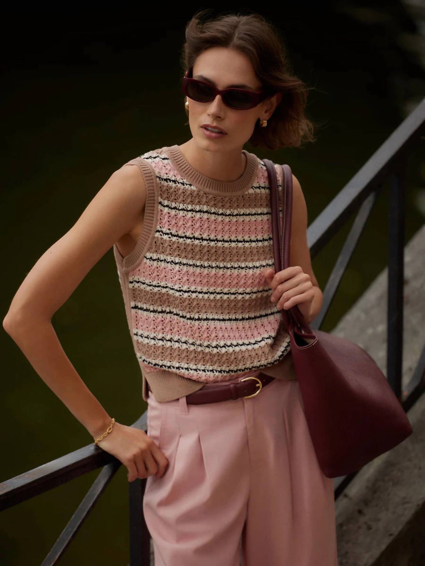 Varley - Deeley Stripe Stitch Tank