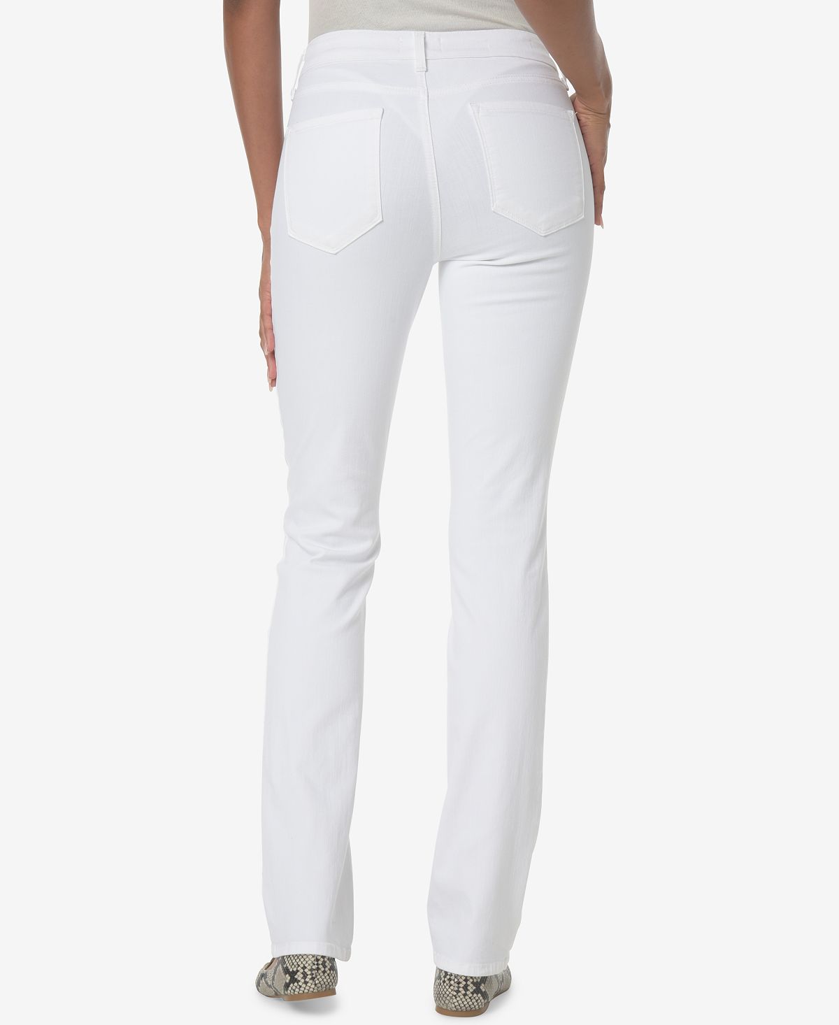 NYDJ Women's Marilyn Stretch Straight Jeans White Size 8