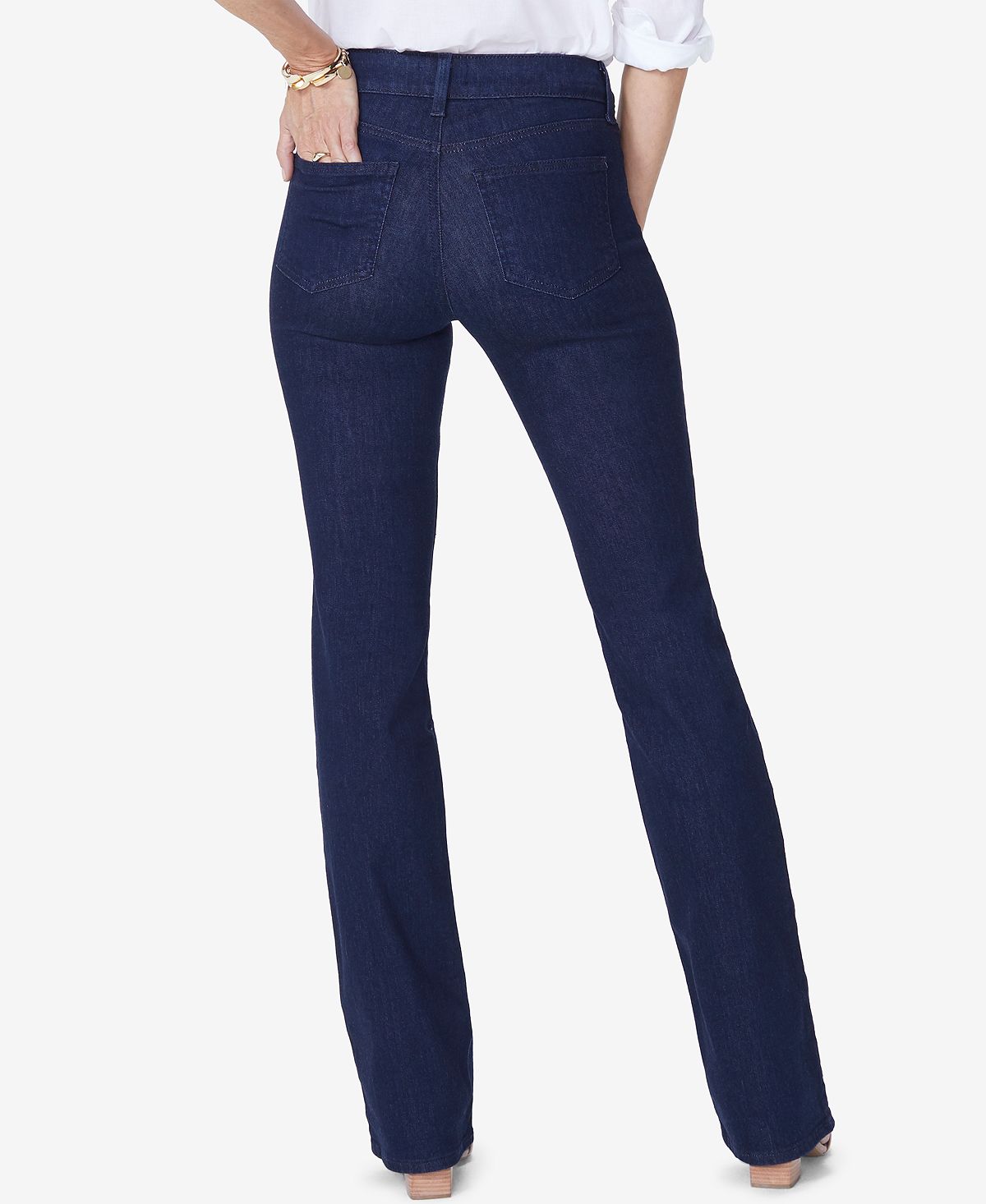 NYDJ Women's Barbara Tummy Control Bootcut Jeans Blue Size 4Petite