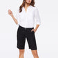 NYDJ Women's Bermuda Linen Shorts Black Size 4