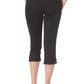 NYDJ Women's Marilyn Stretch Cuffed Crop Jeans Black Size 4