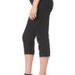 NYDJ Women's Marilyn Stretch Cuffed Crop Jeans Black Size 4