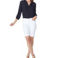 NYDJ Women's Rolled Cuff Shorts White Size 2