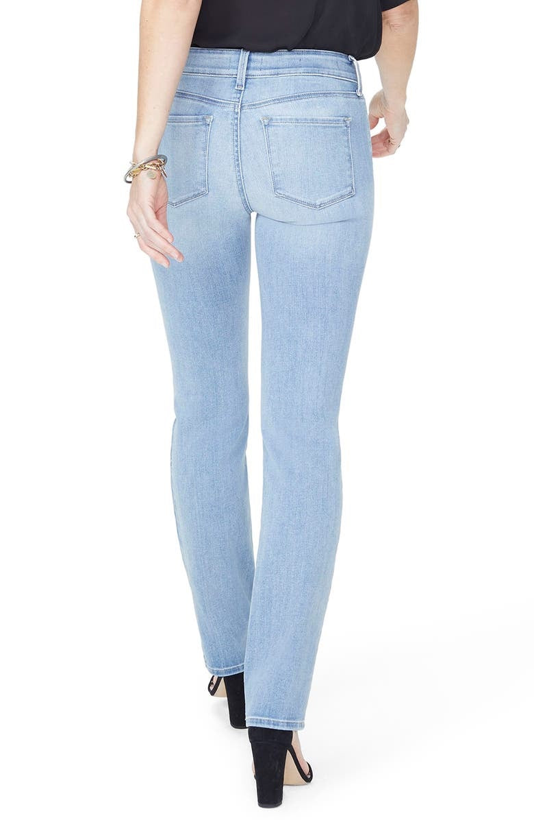 NYDJ Women's Marilyn Stretch Straight Leg Jeans Blue Size 10