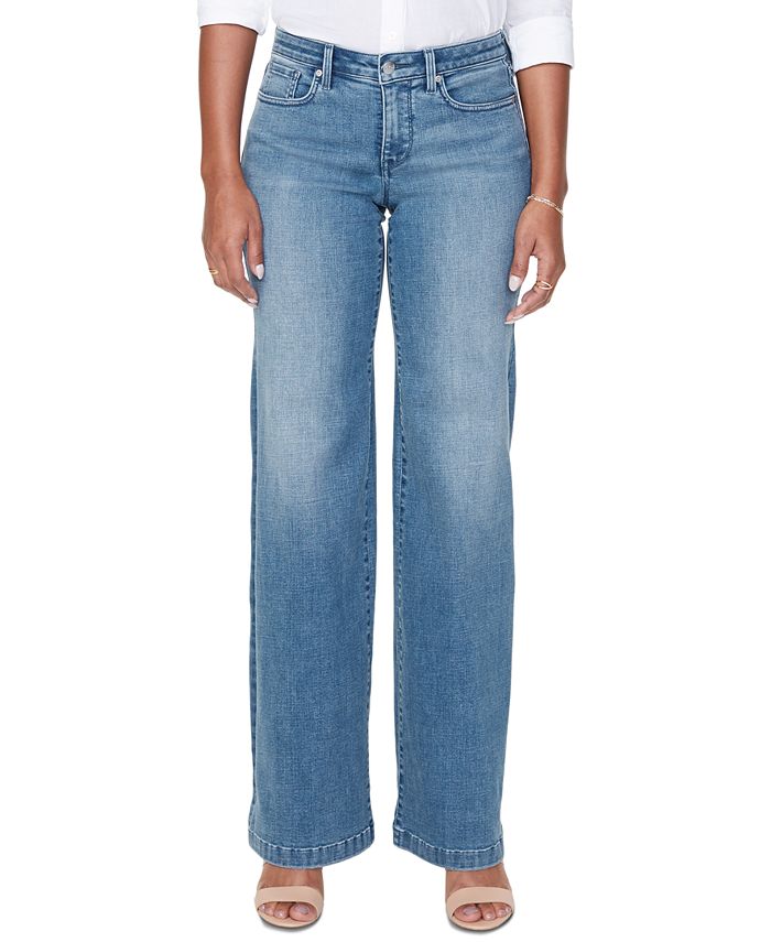NYDJ Women's Teresa Wide Leg Jeans Blue Size 4