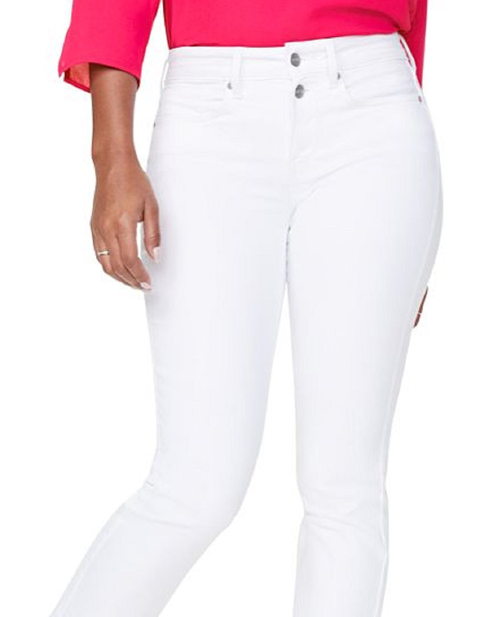 NYDJ Women's Marilyn Ankle Straight Leg Jeans White Size 4