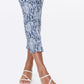 NYDJ Women's Sheri Animal Print Mid Rise Slim Jeans Blue Size 4