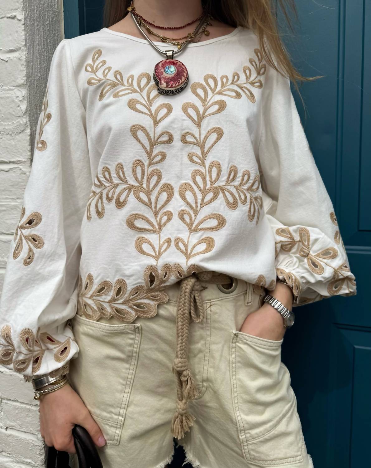 A.Ren - Felicity Embroidered Top