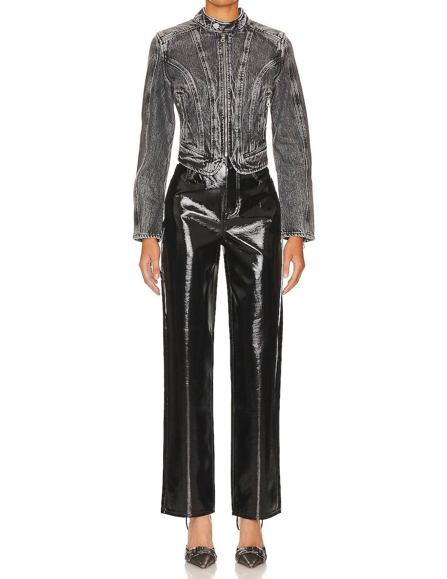 Pistola - Cassie Shinny High-Rise Straight Pants