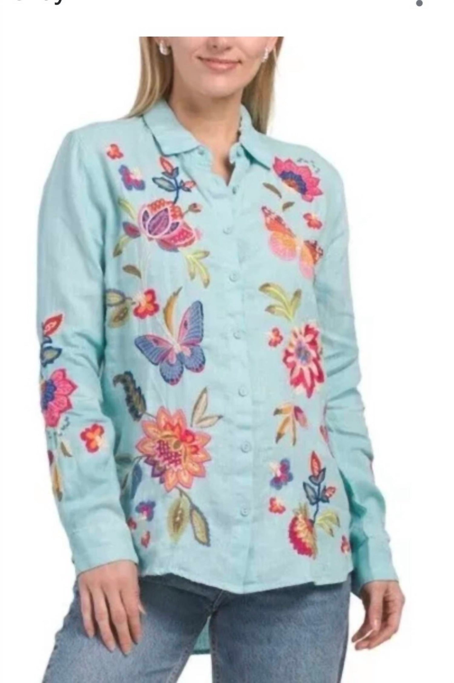 Johnny Was - Gracey Linen Oversized Shirt
