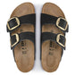 Birkenstock - महिलाओं के लिए एरिज़ोना बिग बकल नूबक लेदर सैंडल