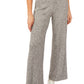 CeCe Rib Knit Flare Leg Pants in Silver Heather Grey, Size X-Small