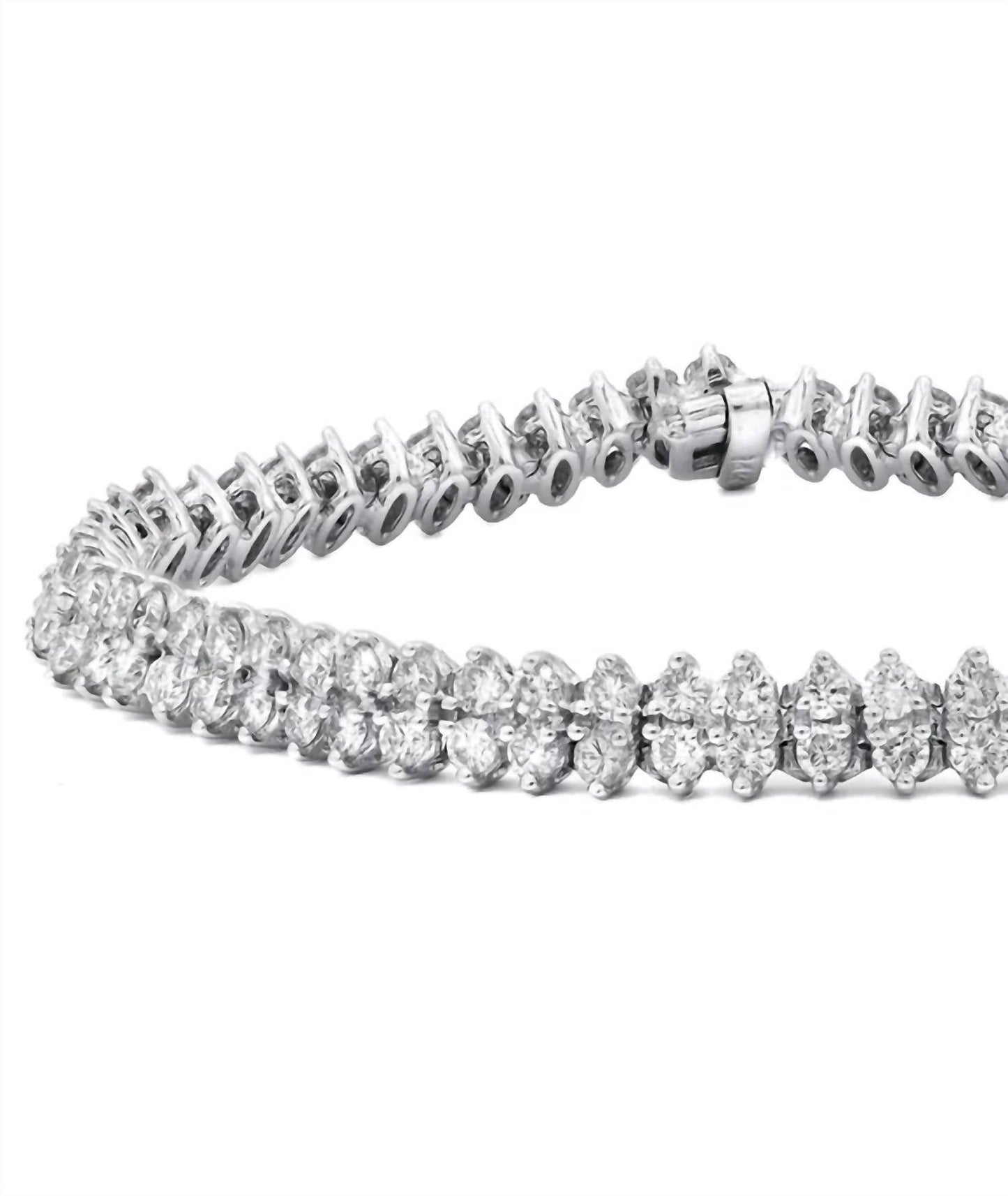 Diana M Jewels - टू रो टेनिस 5.00 कैरट्स डायमंड ब्रेसलेट