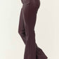 Kancan - Yoko Faux Leather Mid Rise Bootcut Pants
