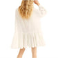 Free People - White Mini Dress Endless Summer Crochet Boho