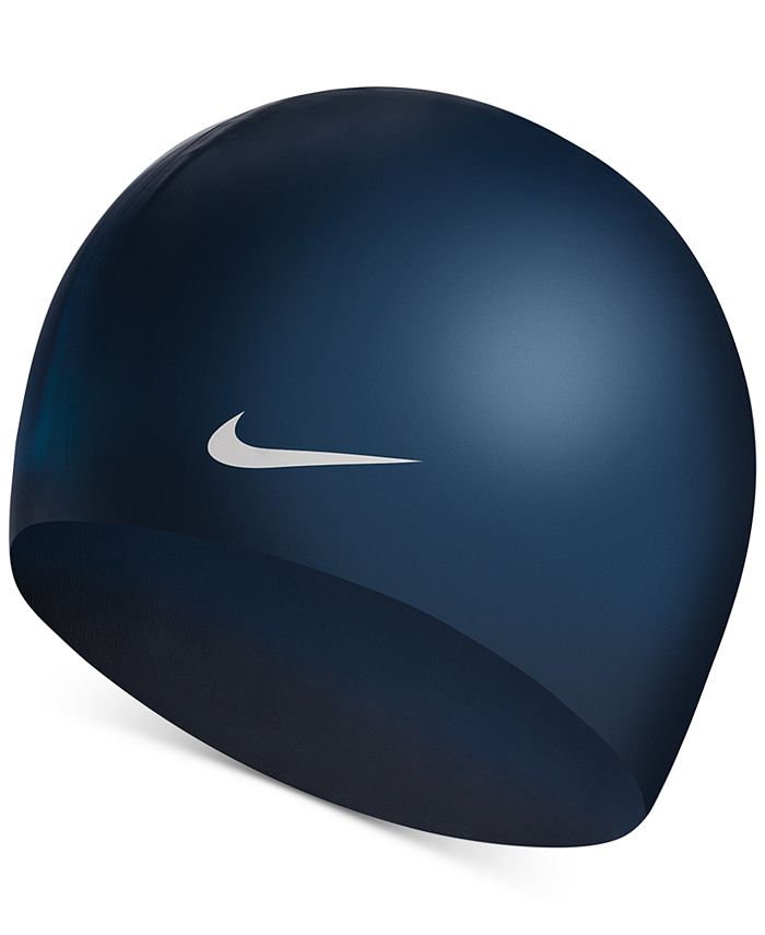 Nike Women's Solid Silicone Swim Cap Swimsuit Blue Size Regular
