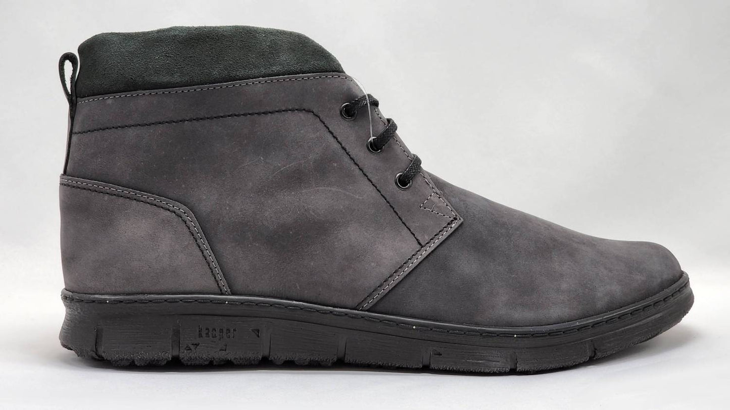 Kcr Group - Men's Thick Fur-Lined Zip-Up Nubuck Leather Boots