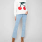 Charlie B - Cherry Fuzzy Drop Shoulder Sweater