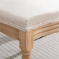 French Style Solid Wood Frame Linen Back Dining Chair Set of 2