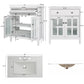 Bathroom Vanity With Ceramic Sink, Adjustable Shelf & Tip Out Tray