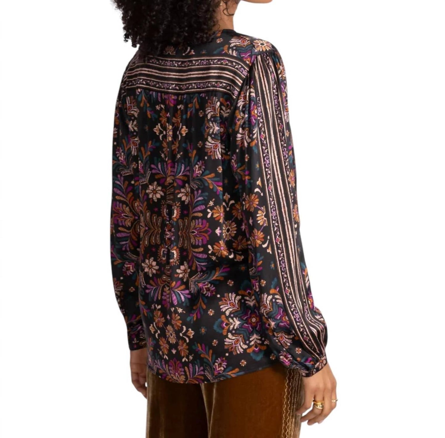 Johnny Was - Curved Hem Prairie Blouse