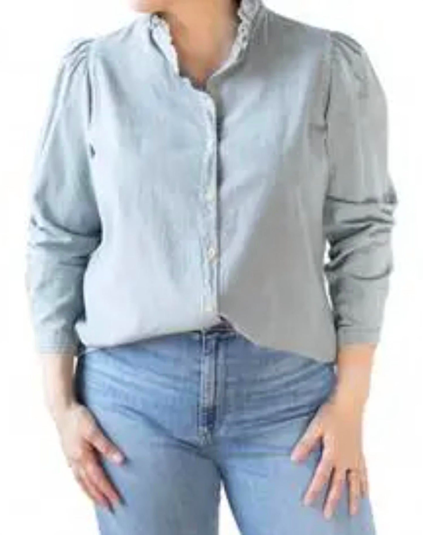 एक शर्ट चीज़ - पेगी डेनिम बटन डाउन शर्ट