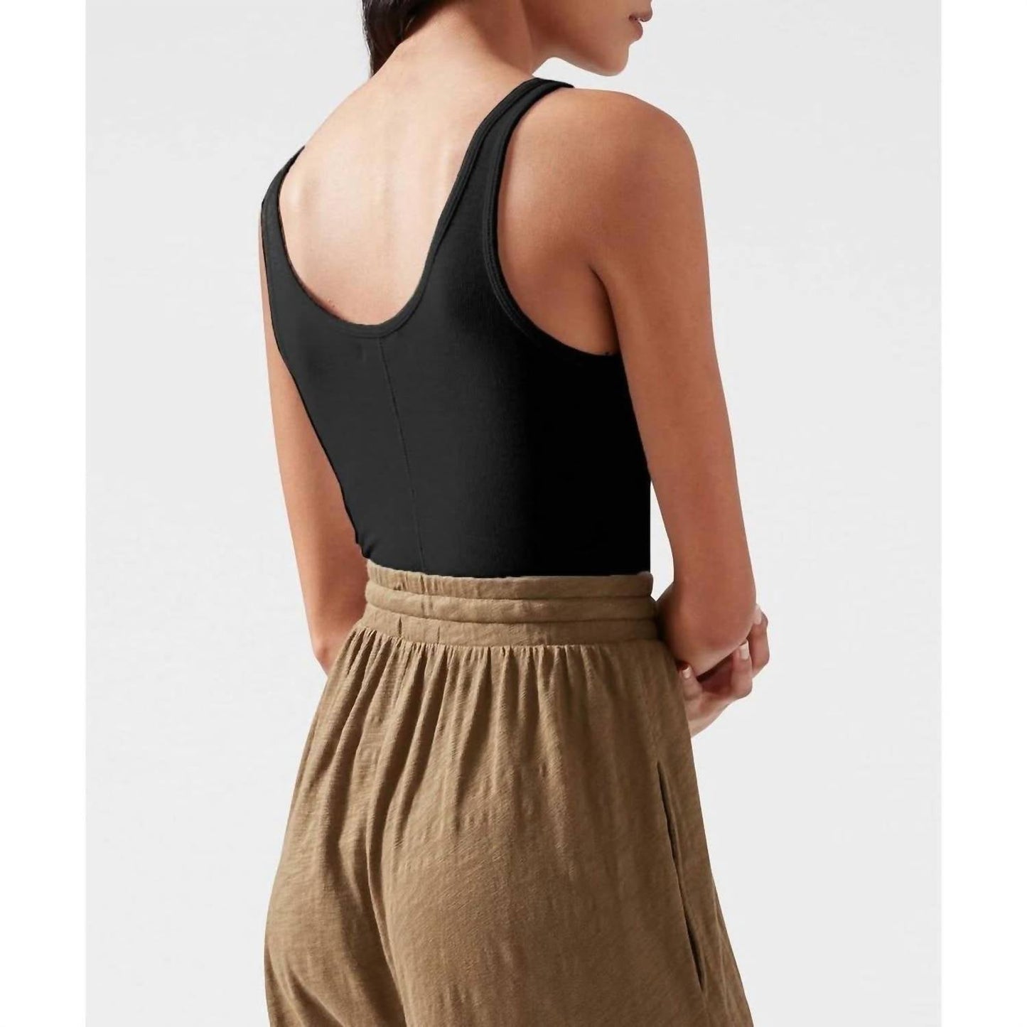 Atm - Modal Rib Deep-V Tank Bodysuit