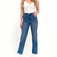 1822 Denim - High Rise Straight Leg Denim Jeans