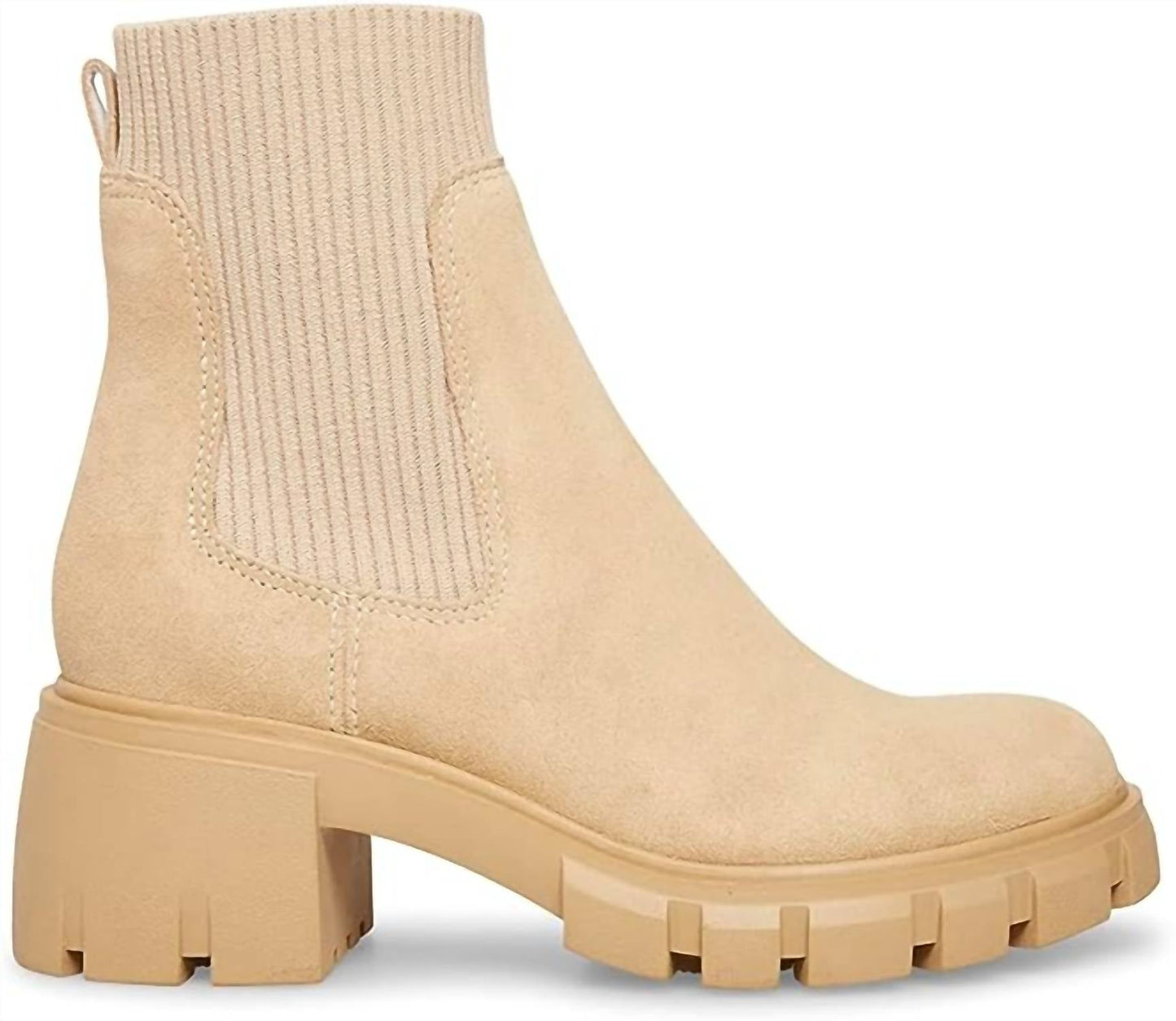 Steve Madden - Women's Hayle Lug Heel Pull On Rounded Toe Fashion Ankle Boots