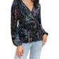 व्हाइट बर्च - फॉक्स रैप टॉप लंबी बाजू वाला