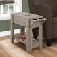 Accent Side Table with Storage and Built-In Lamp