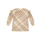 Omamimini - Plaid Ruffle Terry Dress