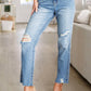 Judy Blue - High Rise Rigid Magic Destroy Slim Straight Jeans