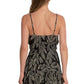 Elan - Cartagena Print Spaghetti Strap Tie Waist Mini Dress