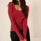 Project Social T - Scoop Washed Rib Longsleeve Top