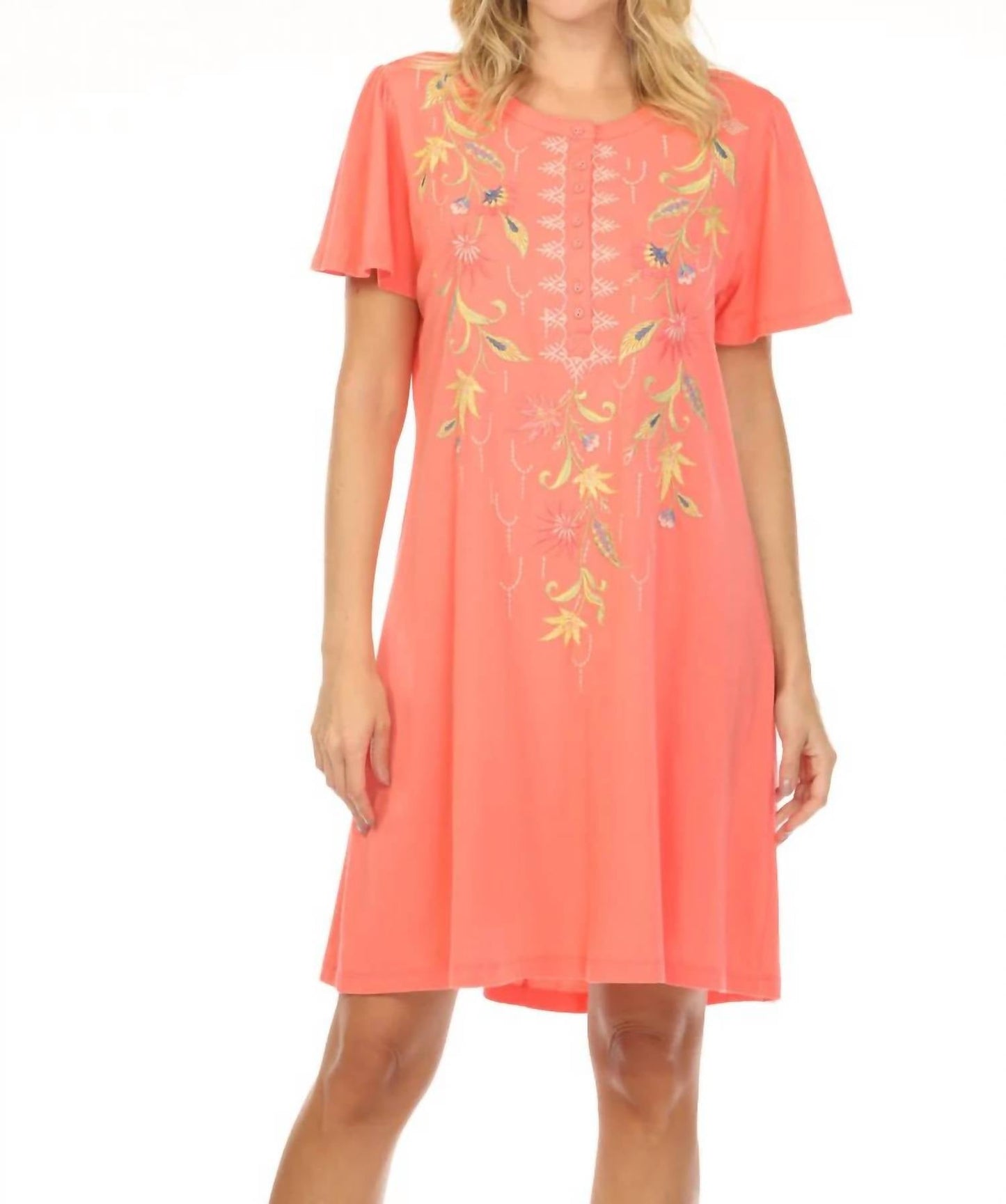 Johnny Was - CALISTA FLUTTER SLEEVE HENLEY DRESS