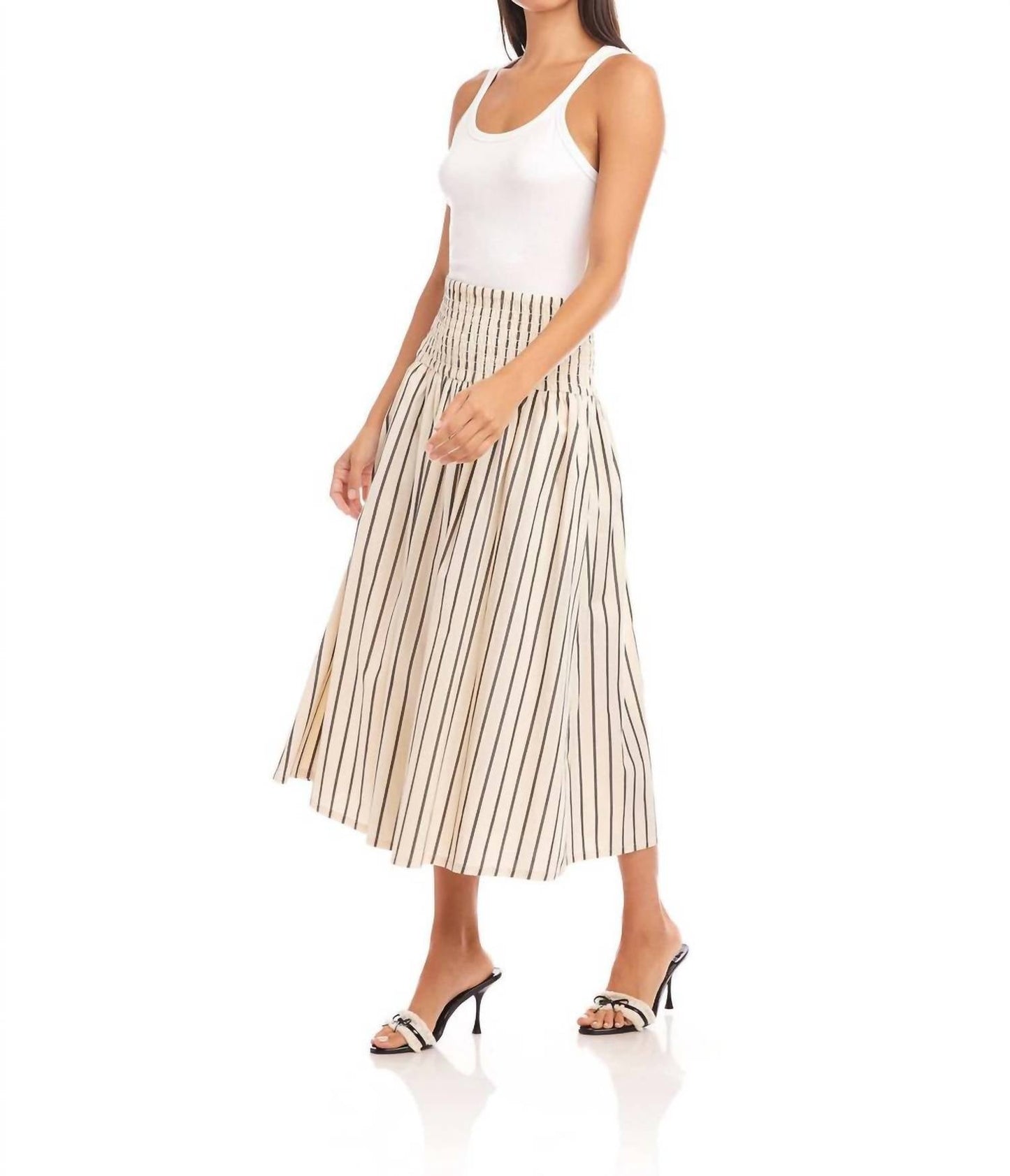 Fifteen Twenty - Rhea Stripe Midi Skirt