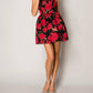 B.Right - Rose Jacquard Mini Dress With Back Ribbon