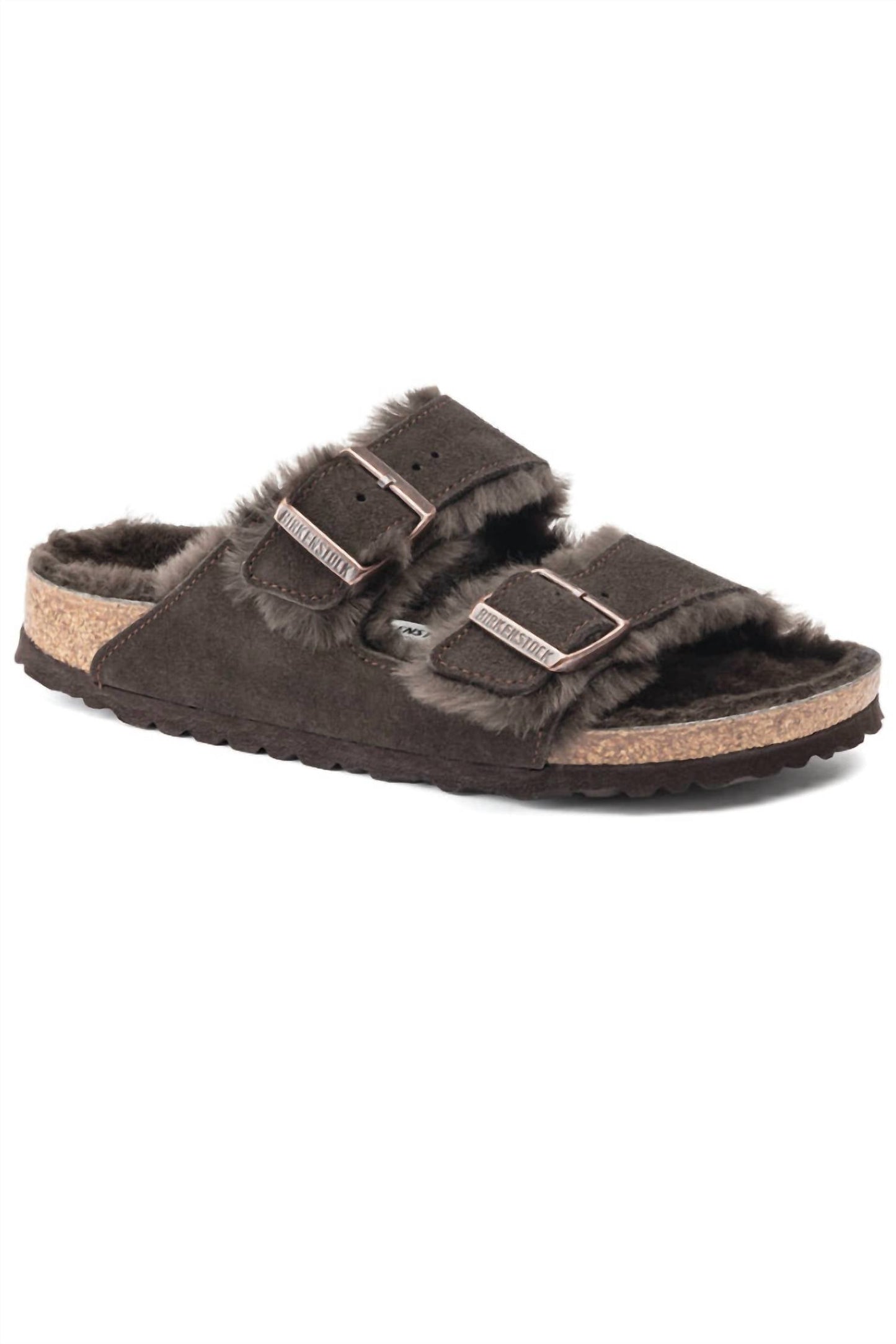Birkenstock - Unisex Arizona Shearling Suede Narrow Sandals