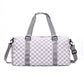 Beauty Stash - Textured Checkered Travel Duffel Weekender