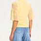 Fdj - 3/4 mesh bell sleeve top